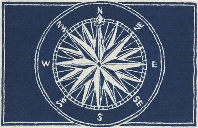 Trans Ocean Frontporch Compass Navy 144733
